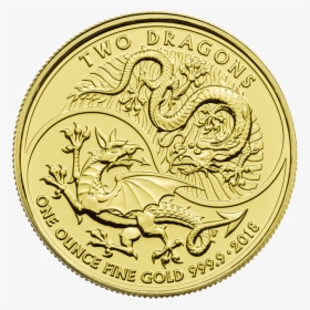 Two Dragons 2018 1 Oz Gold Coin    Src Https, HD Png Download, Transparent PNG